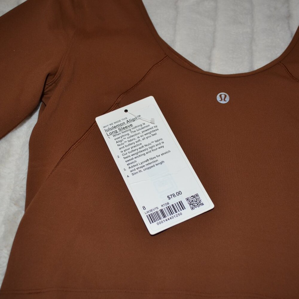 Lululemon NEW align women’s Java brown long sleev… - image 7